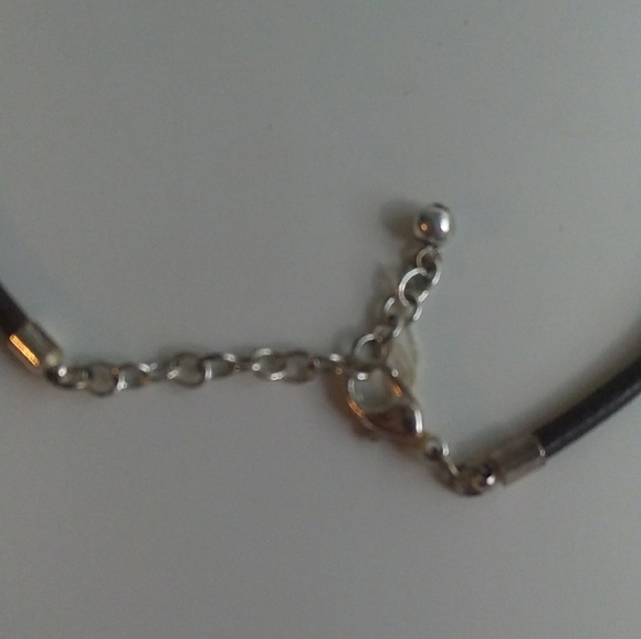 Chicos Leather Cord Pendant Choker - Picture 3 of 5